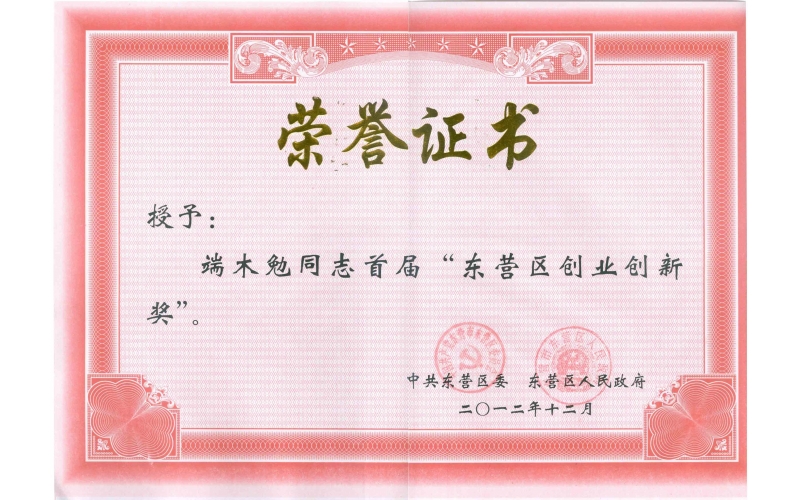 公司技術總監(jiān)端木勉同志獲政府表彰